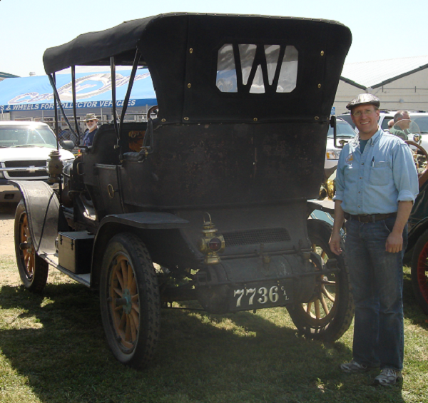"Thanks, the plate looks great on our original 1909 White Model O Steamer. Now we'll have to plan on some more plates, my son's '14 Model T will certainly need one. Sorry 'bout the dirty car.........we just finished running the 2011 Bakersfield Tour yesterday." -- Ryan Thurber
